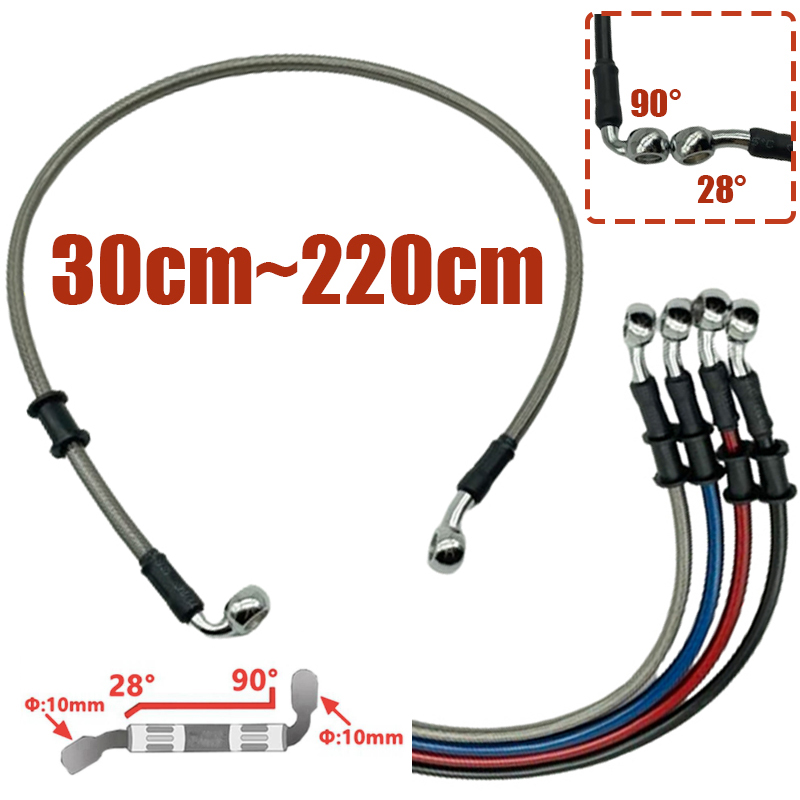 Prata 30cm a 220cm 28 ° -90 °  - Motorcycle Brake Cable avaliação e preço