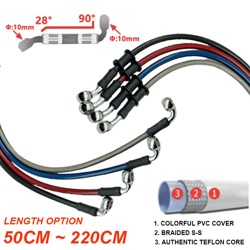 Prata 30cm a 220cm 28 ° -90 °  - Motorcycle Brake Cable avaliação e preço
